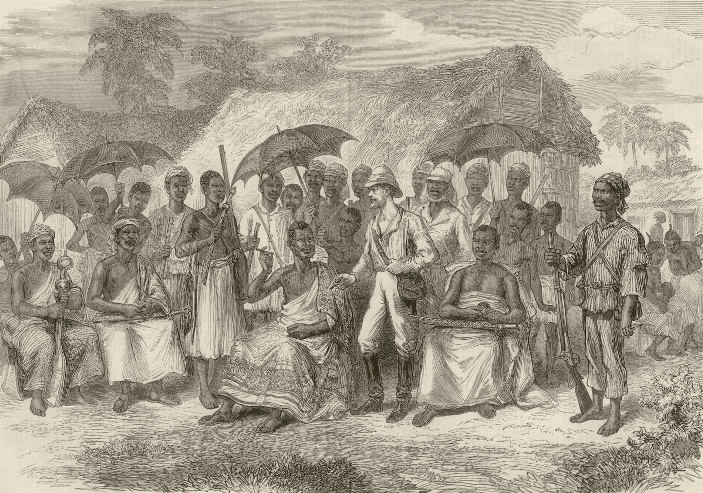 Associate Product The Third Anglo-Ashanti War: A conference with a native king. Ghana 1874