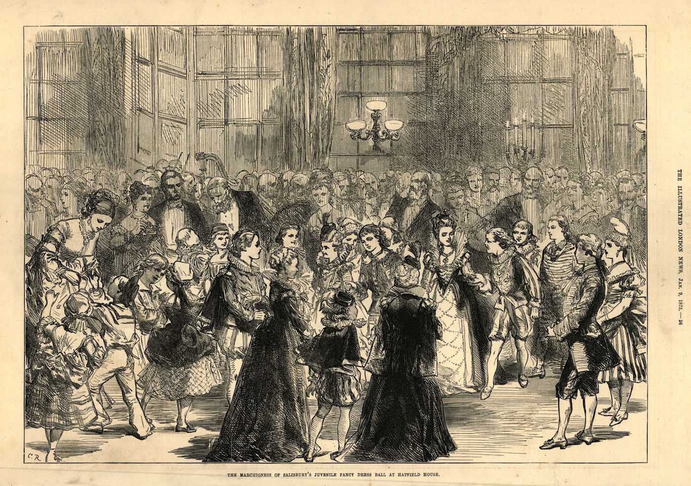 The Marchioness of Salisbury's children's fancy dress ball, Hatfield House 1875