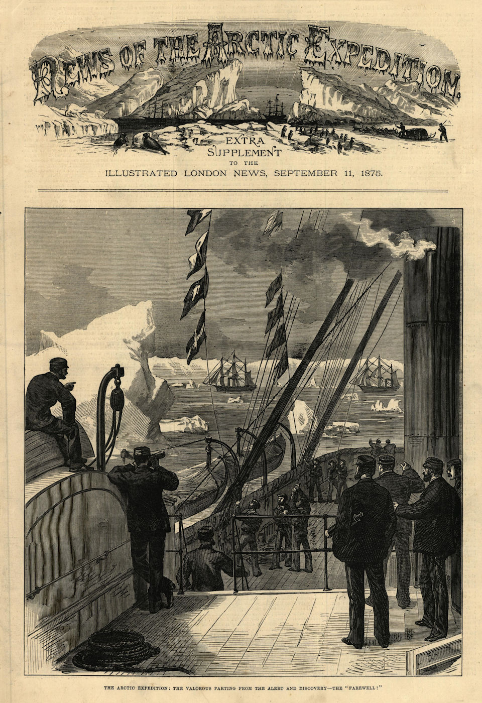 Associate Product The Arctic Expedition: the Valorous parting from the Alert & Discovery 1875