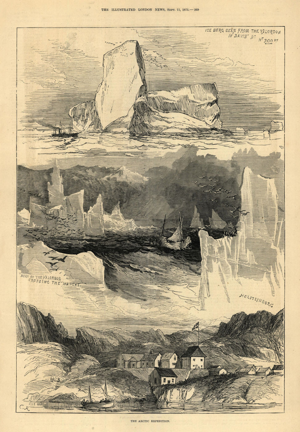 Associate Product Arctic Expedition. Holsteinborg Sisimiut Greenland. Valorous Davis Strait 1875