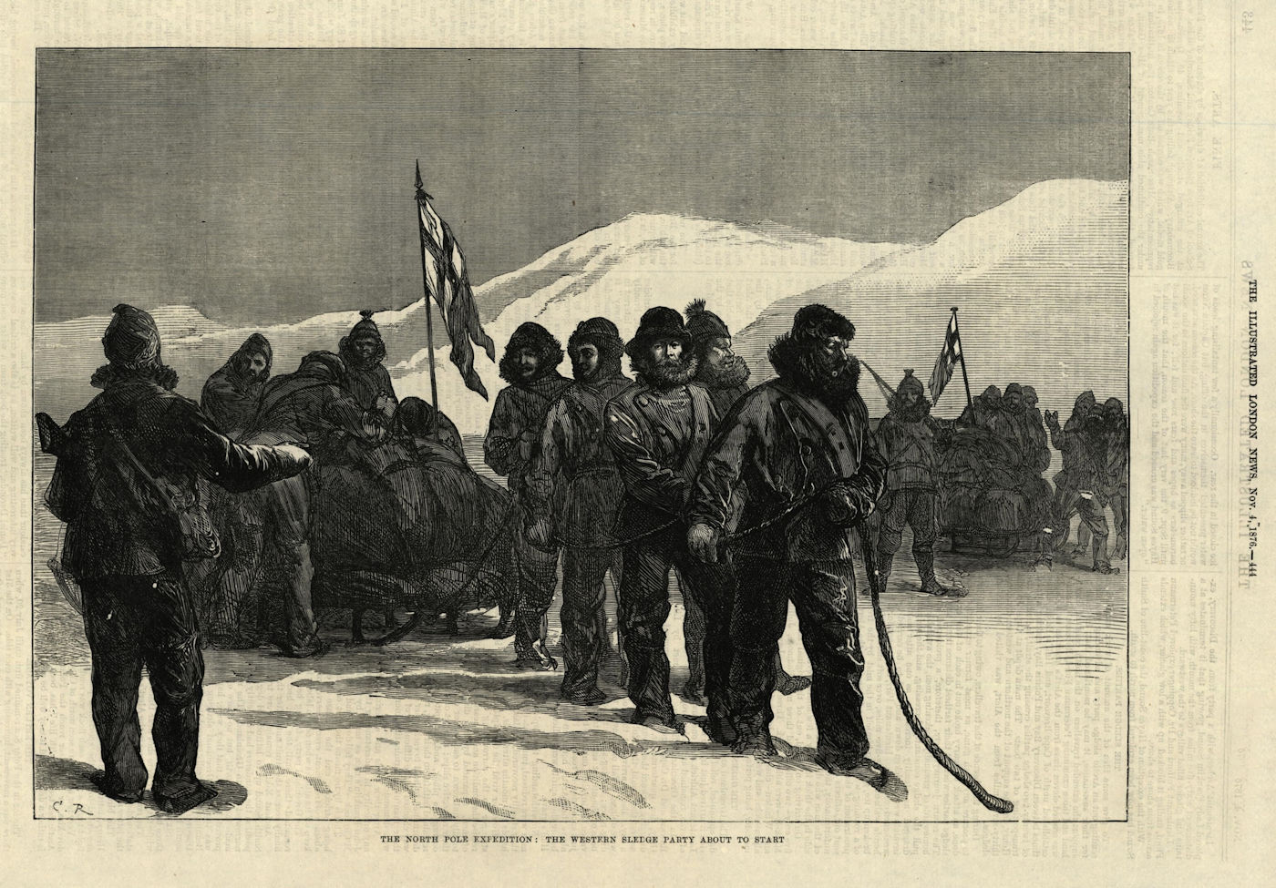 The North Pole Expedition: The western sledge party. Arctic. Explorers 1876