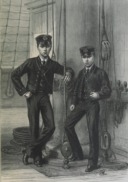 Prince of Wales (Edward VII)'s sons, Albert Victor & George V. Britannia 1878
