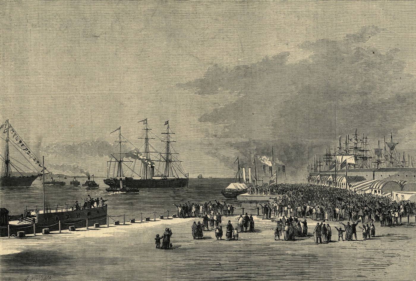 The Marquis of Lorne & Princess Louise departing from Liverpool for Canada 1878