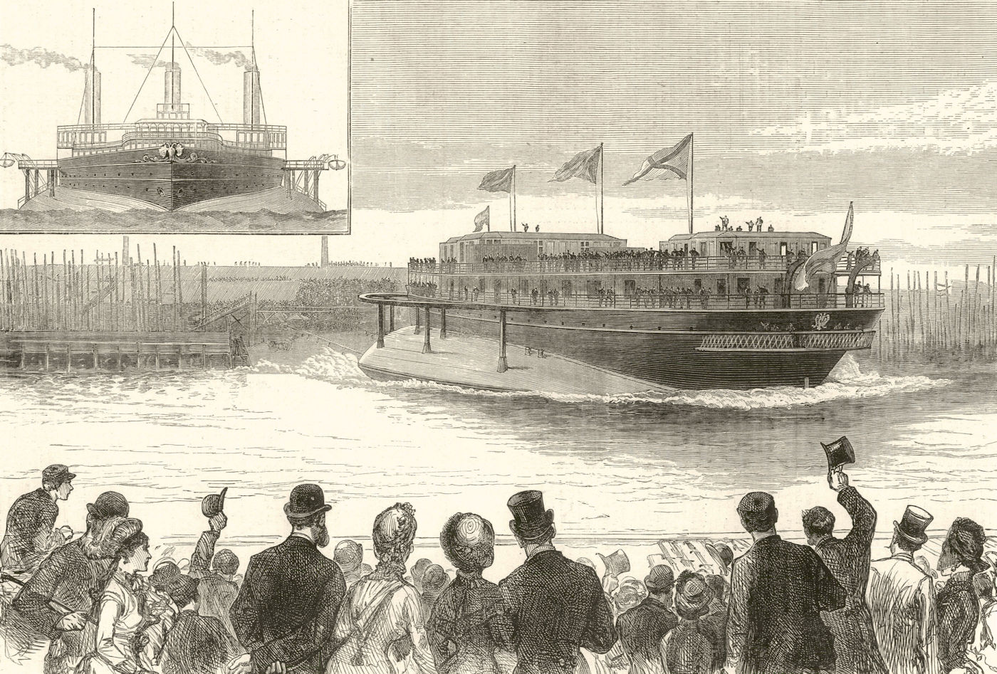 Associate Product Launch of the Emperor of Russia's Yacht Livadia at Glasgow. Scotland 1880