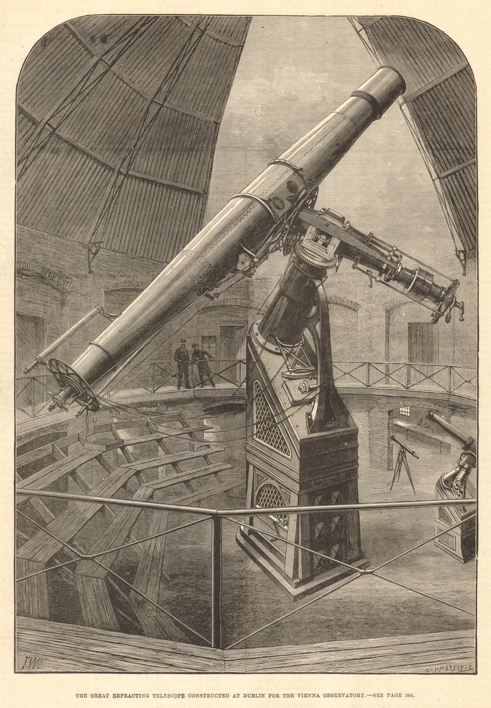 Associate Product The refracting telescope constructed in Dublin for the Vienna observatory 1881