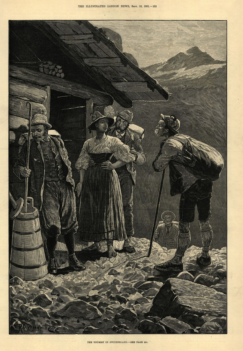 Associate Product The tourist in Switzerland 1881 antique ILN full page print