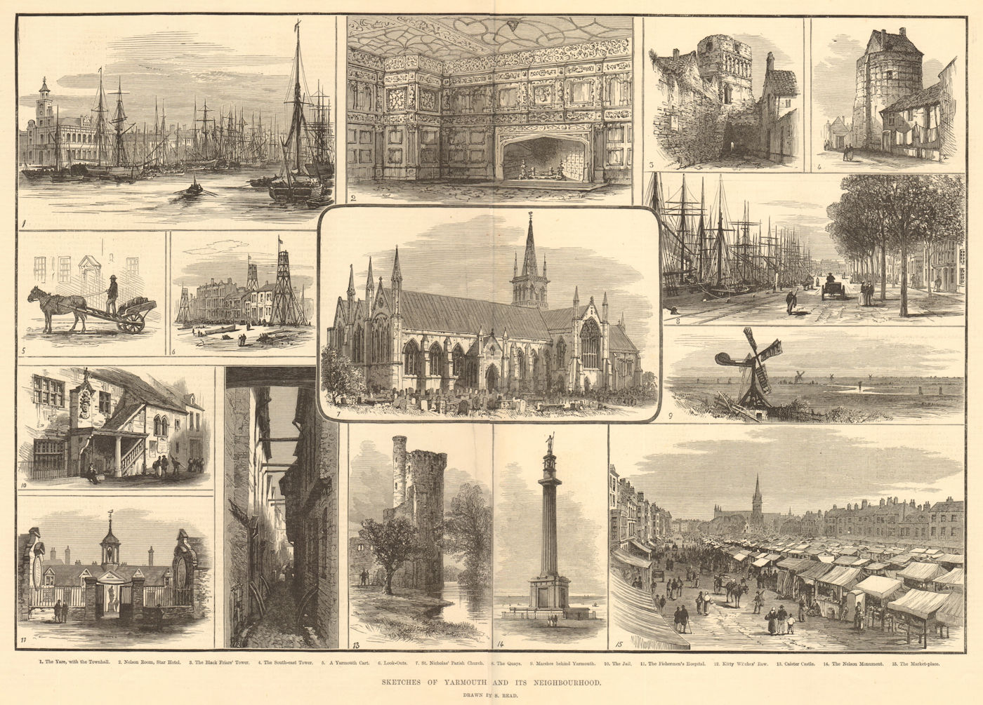 Sketches of Yarmouth & its neighbourhood. Drawn by S. Read. Norfolk 1882