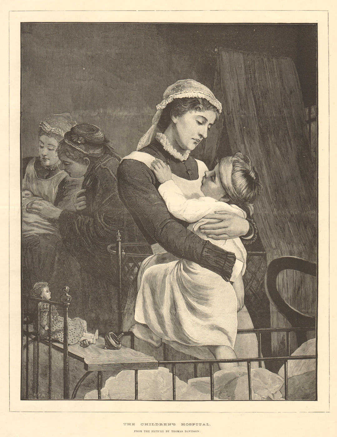 Associate Product The children's hospital, from the picture by Thomas Davidson. Medical 1882