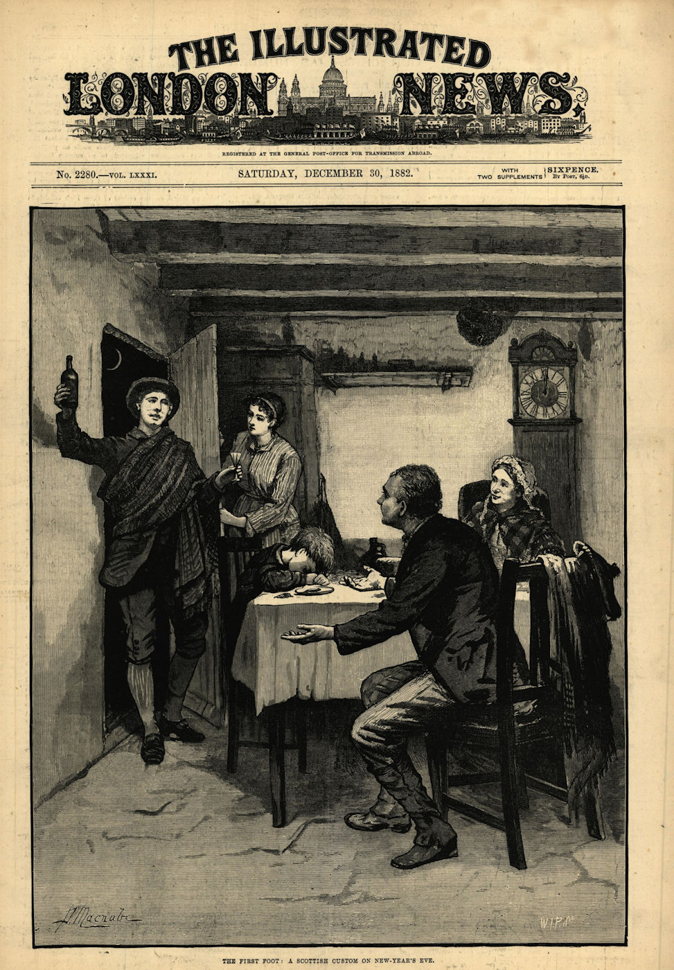 The first foot: A Scottish custom on New-Year's Eve. Society. Scotland 1882