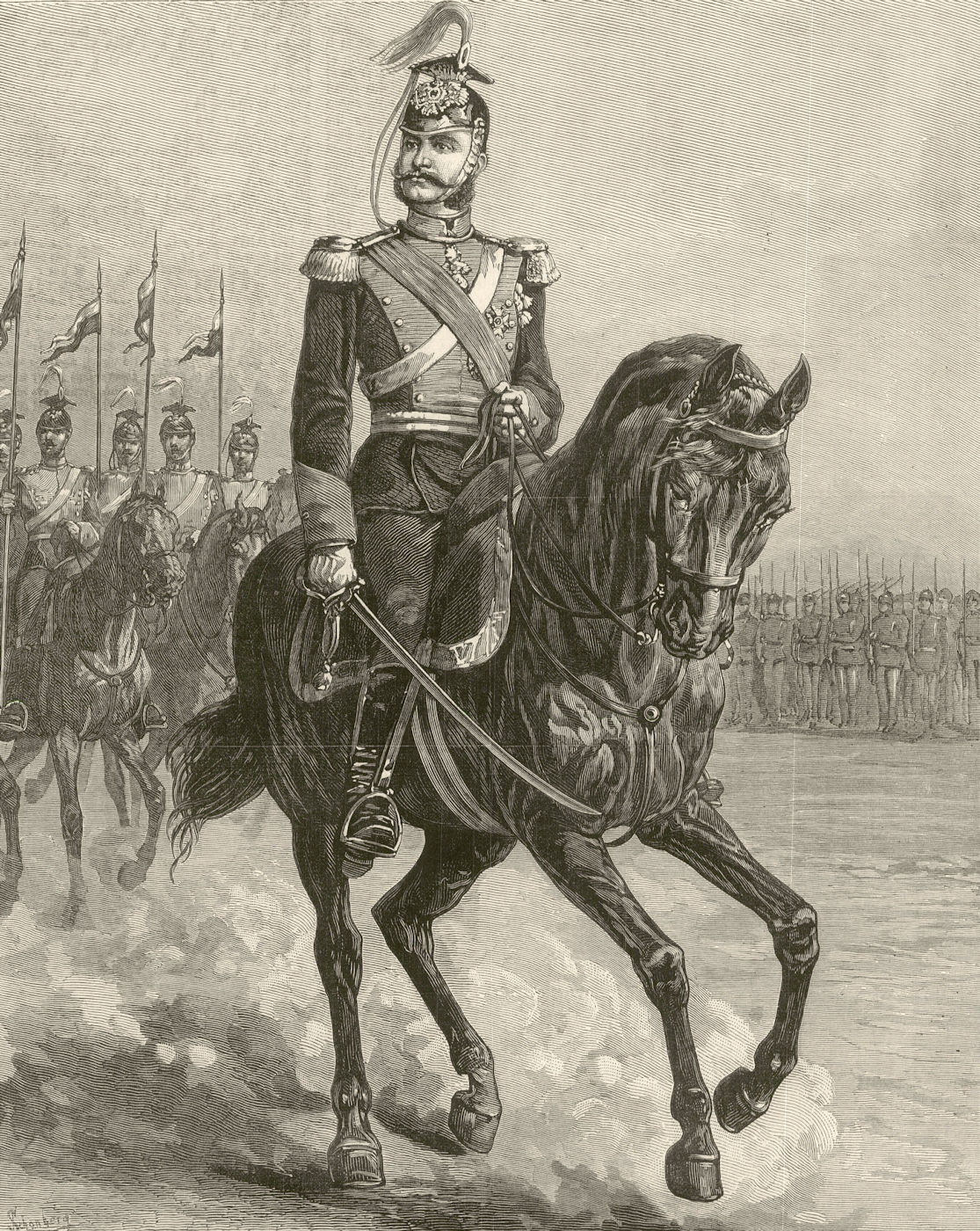 Associate Product Alfonso XII King of Spain. 15th Schleswig-Holstein Uhlans uniform 1883