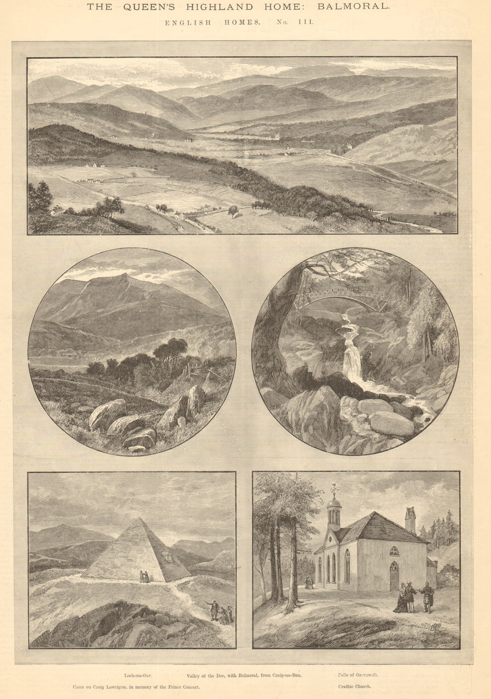 Balmoral: Loch-na-Gar Dee valley Garrawalt falls Craig Lowrigan Crathie 1885