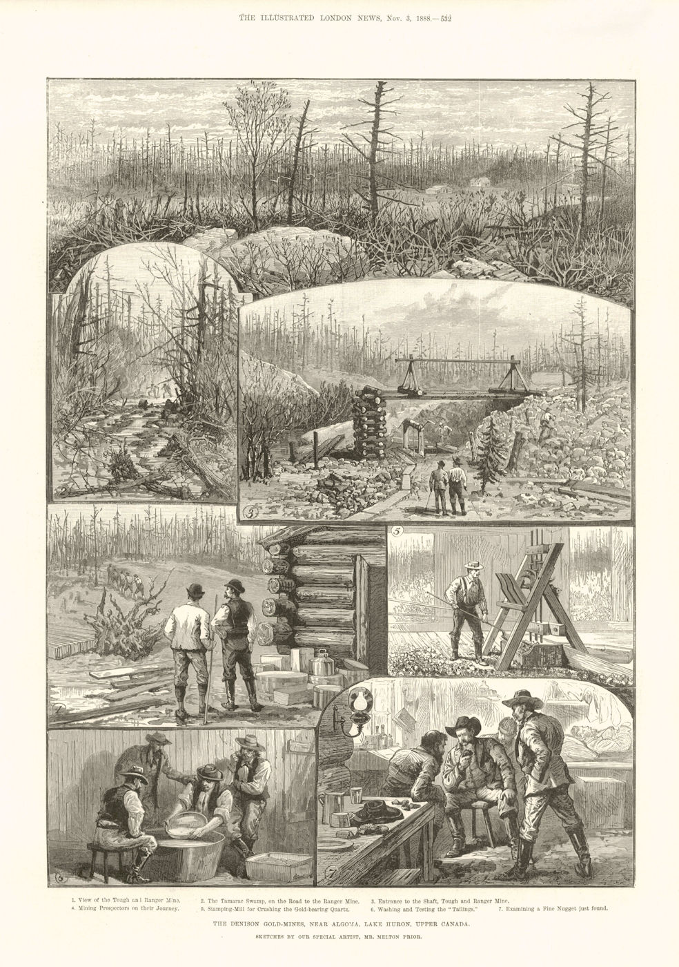 Denison gold mines Algoma Lake Huron Ontario Tough Ranger Mine Tamarae 1888
