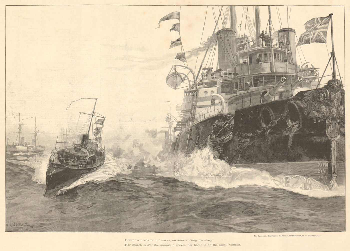 The Sanspareil, flagship of Sir Michael Culme-Seymour, in the Mediterranean 1893