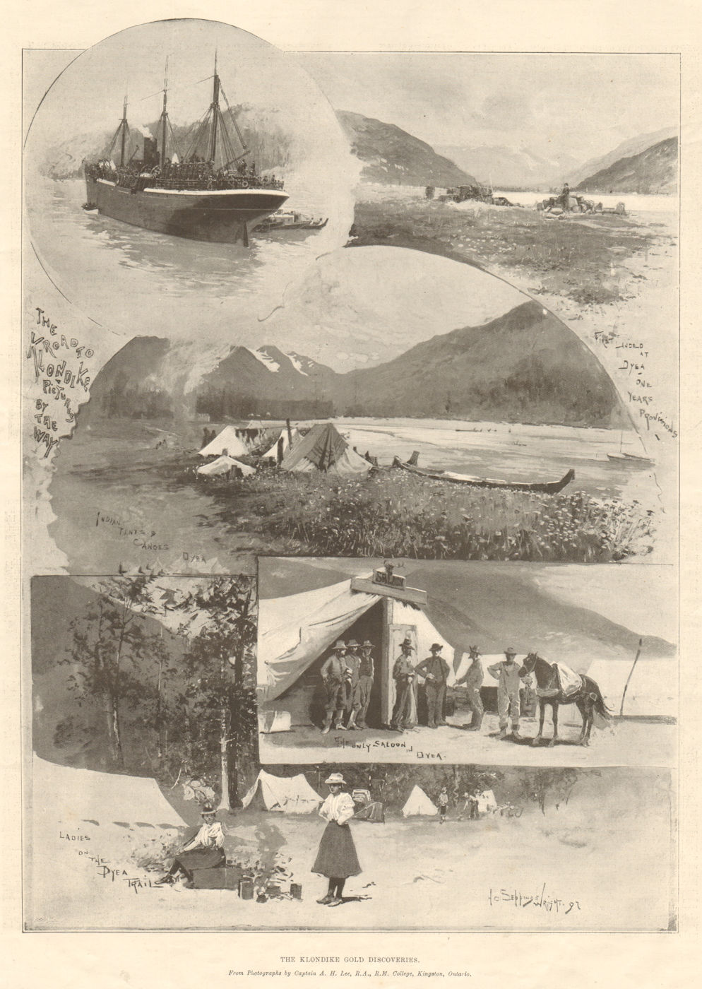 Associate Product The Klondike gold discoveries. Canada. Mining 1897 antique ILN full page print