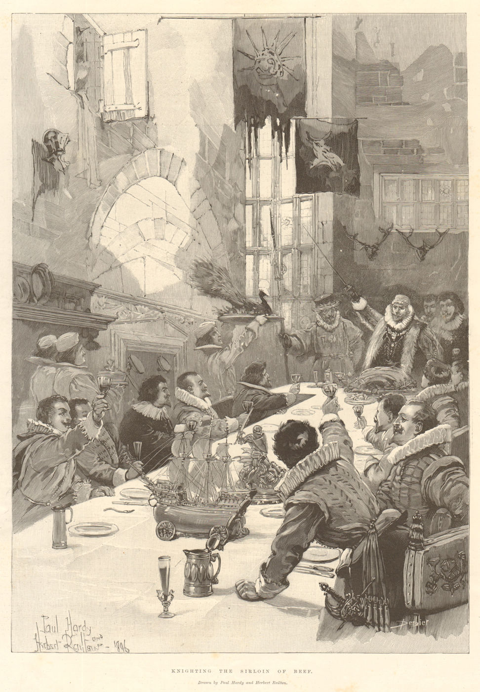 Knighting the sirloin of beef. By Paul Hardy & Herbert Railton. Lancashire 1897
