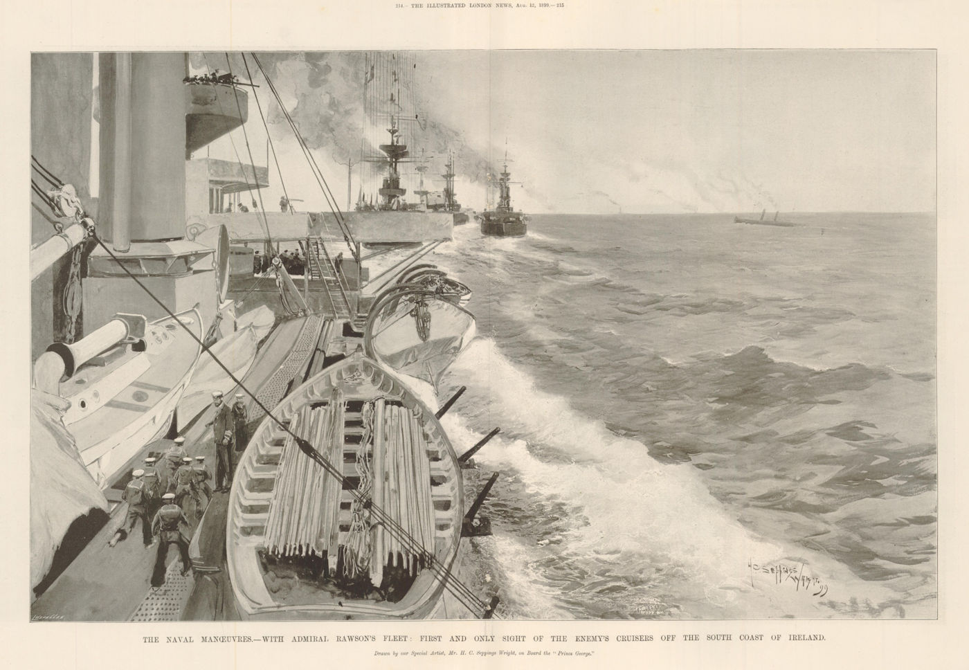 Royal Naval Manoeuvres. Admiral Rawson's Fleet. South Coast of Ireland 1899