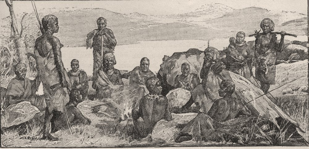 Aborigines of Tasmania. Tasmania. Australia 1890 old antique print picture