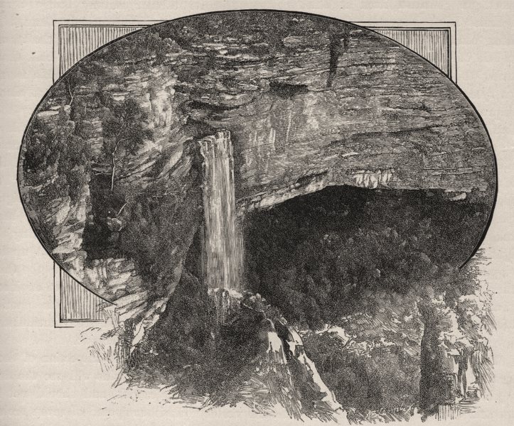 Associate Product The Katoomba Falls. The Blue Mountains. Australia 1890 old antique print