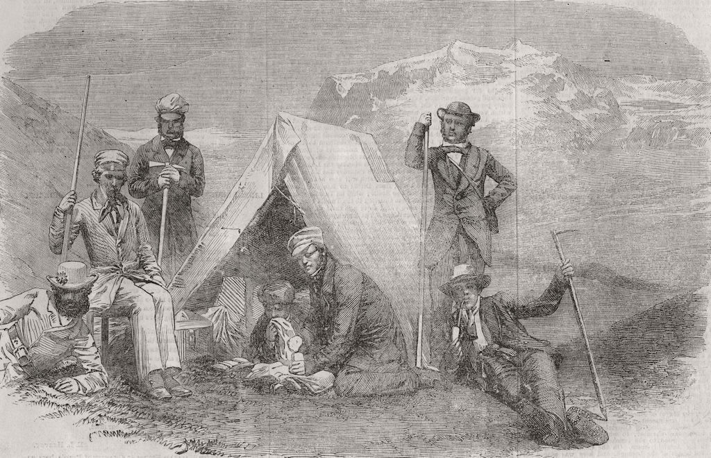 Associate Product FRANCE. Ascent of Mont Blanc without guides-Night encampment on the snow 1855