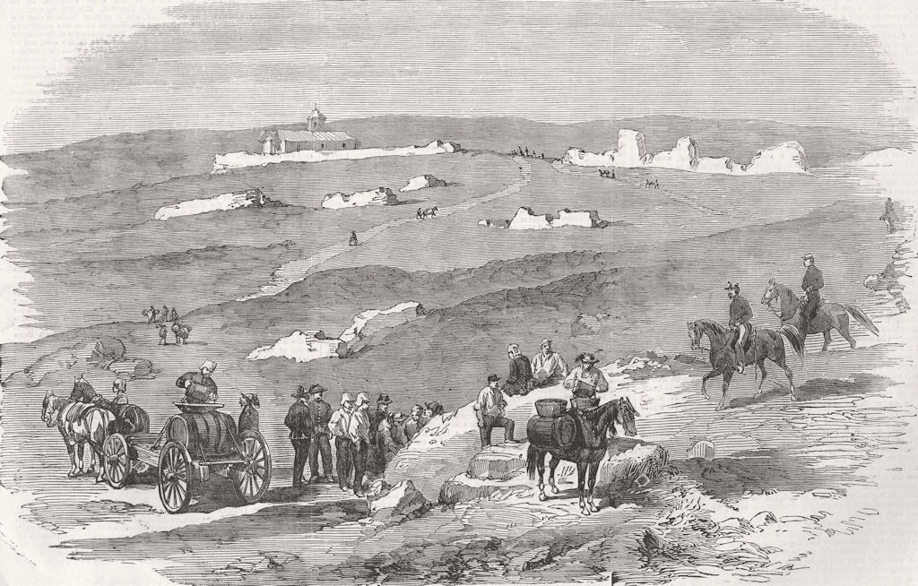 ITALY. Kamara, The winter-quarters of the Piedmontese army 1855 old print