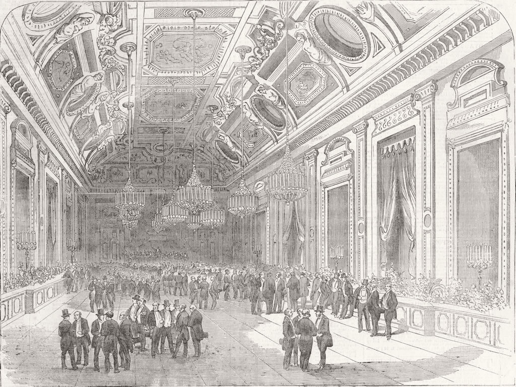 PARIS. The Universal Exposition fete, at the Hotel du Louvre. France 1855