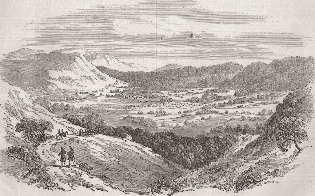 CRIMEAN WAR/UKRAINE. The Valley of the Baidar 1855 old antique print picture