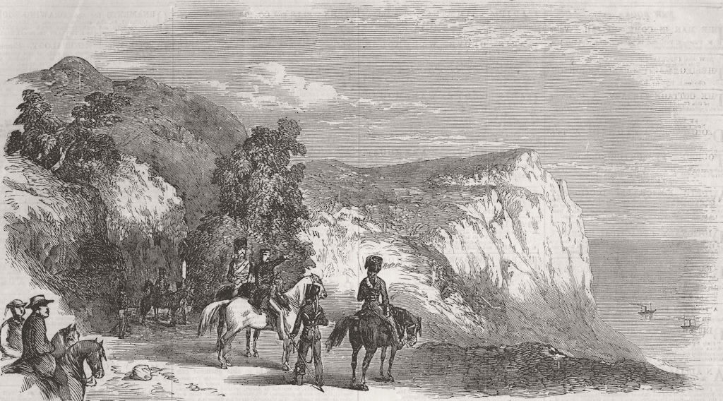 CRIMEAN WAR/UKRAINE. Pass of Poros, Baidar 1855 old antique print picture