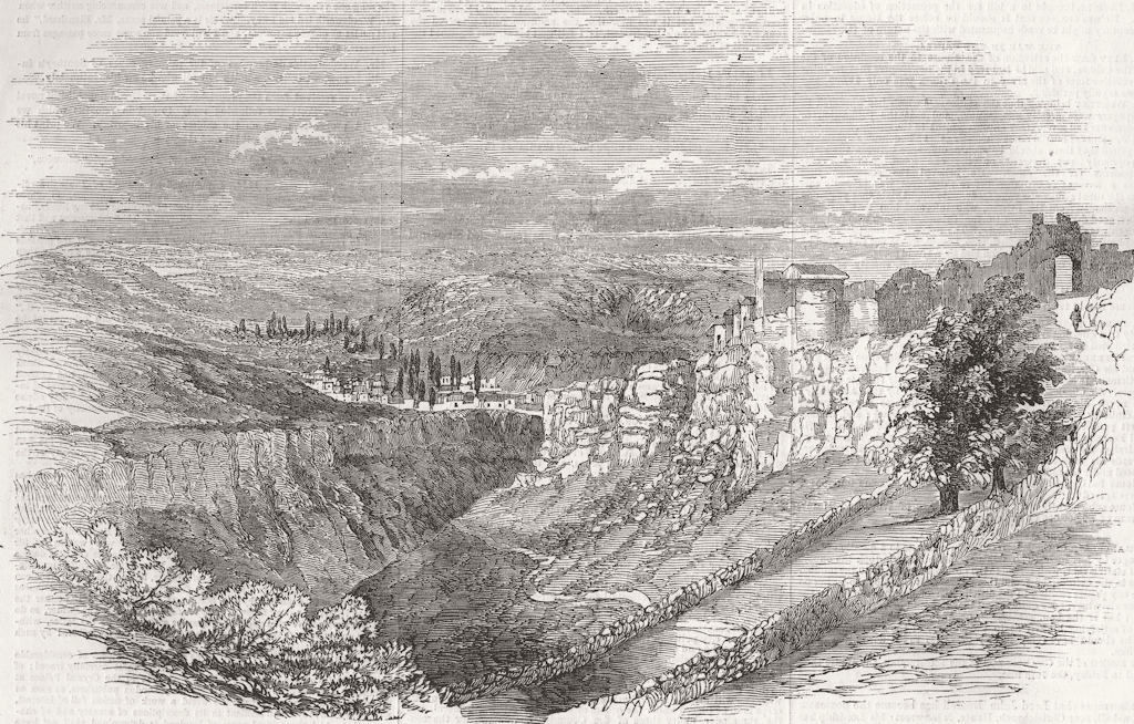 CRIMEAN WAR. Fortress of Schonful-Kele. Sevastopol in the Distance 1855 print