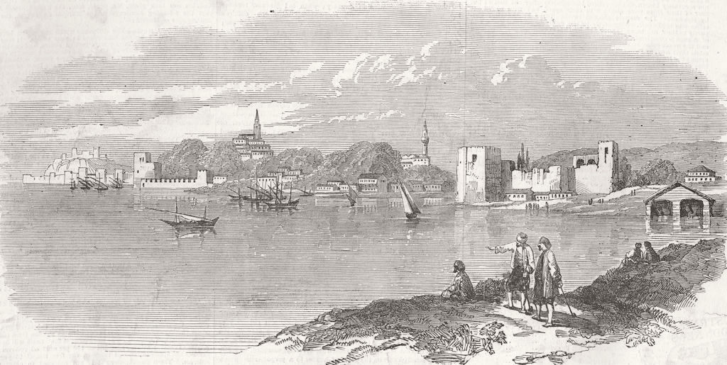 TURKEY. Sinop, from the Bay 1853 old antique vintage print picture