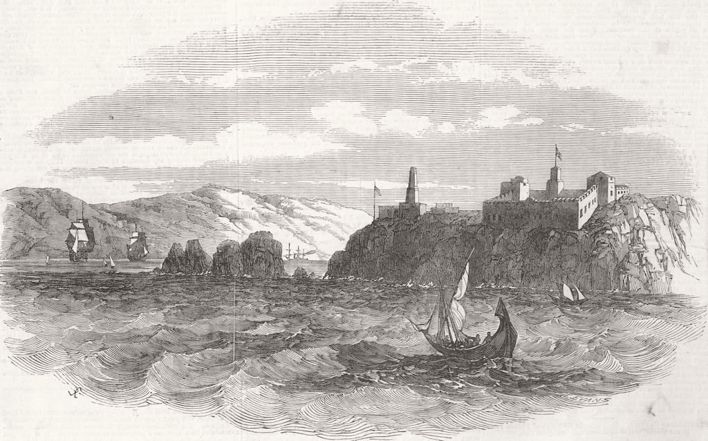 Associate Product TURKEY. The Black Sea-Battery and Lighthouse-Entrance to the Bosphorus 1853
