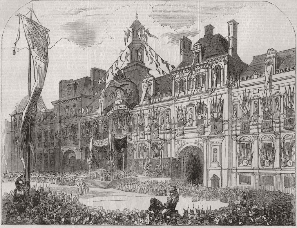 Associate Product PARIS. Proclamation of the Second French Empire, at the Hotel de Ville 1852