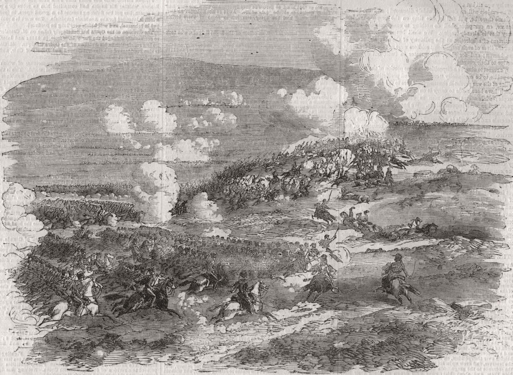 CRIMEAN WAR.Charge of the Light Brigade. Light Cavalry charge at Balaklava 1854