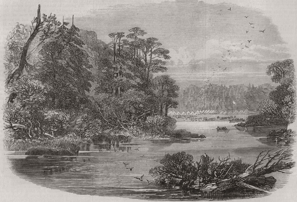CANADA. The Red River Expedition. camp of the 60th Rifles near Shebandowan 1871