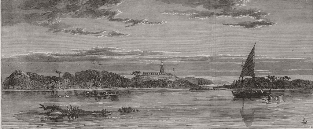 ANDAMAN ISLANDS. New Iron Lighthouse, Table Island, Cocos Group. India 1867