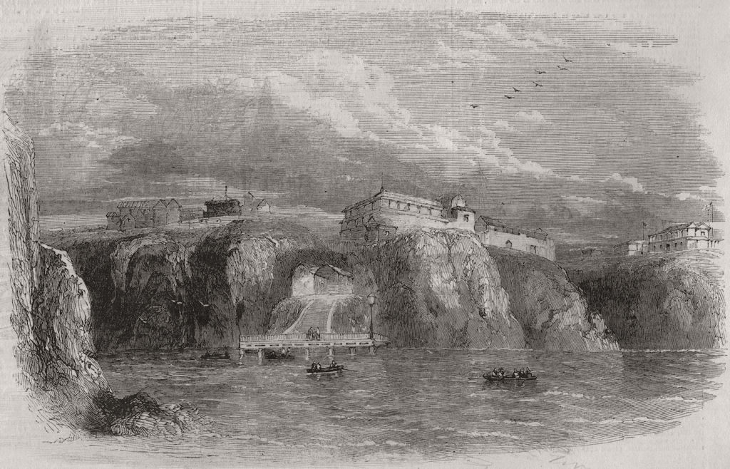 PERU. The port of Islay 1855 old antique vintage print picture