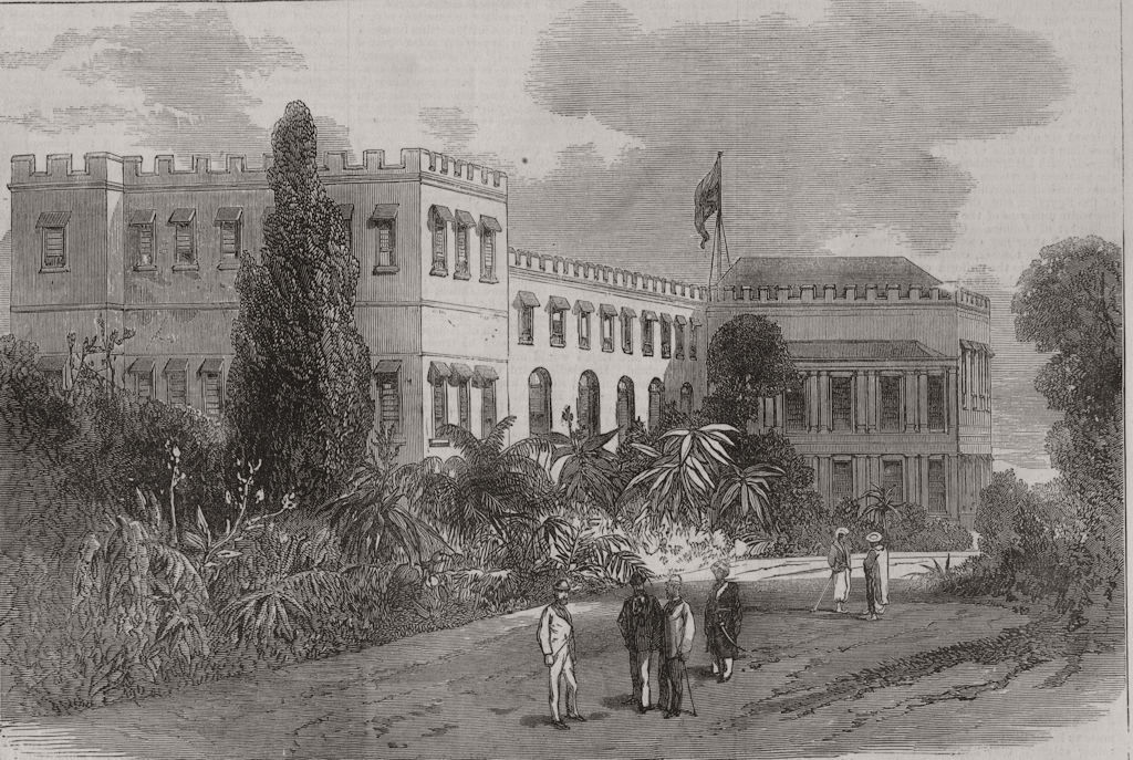 Associate Product INDIA. govt. House, Bombay (Mumbai) residence Prince Wales 1875 old print