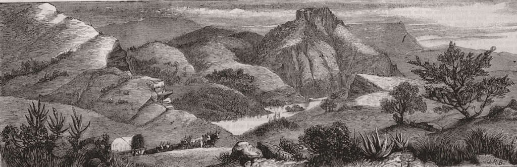 Associate Product SOUTH AFRICA. The river Kei from the Toleni Road, Fingoeland 1877 old print