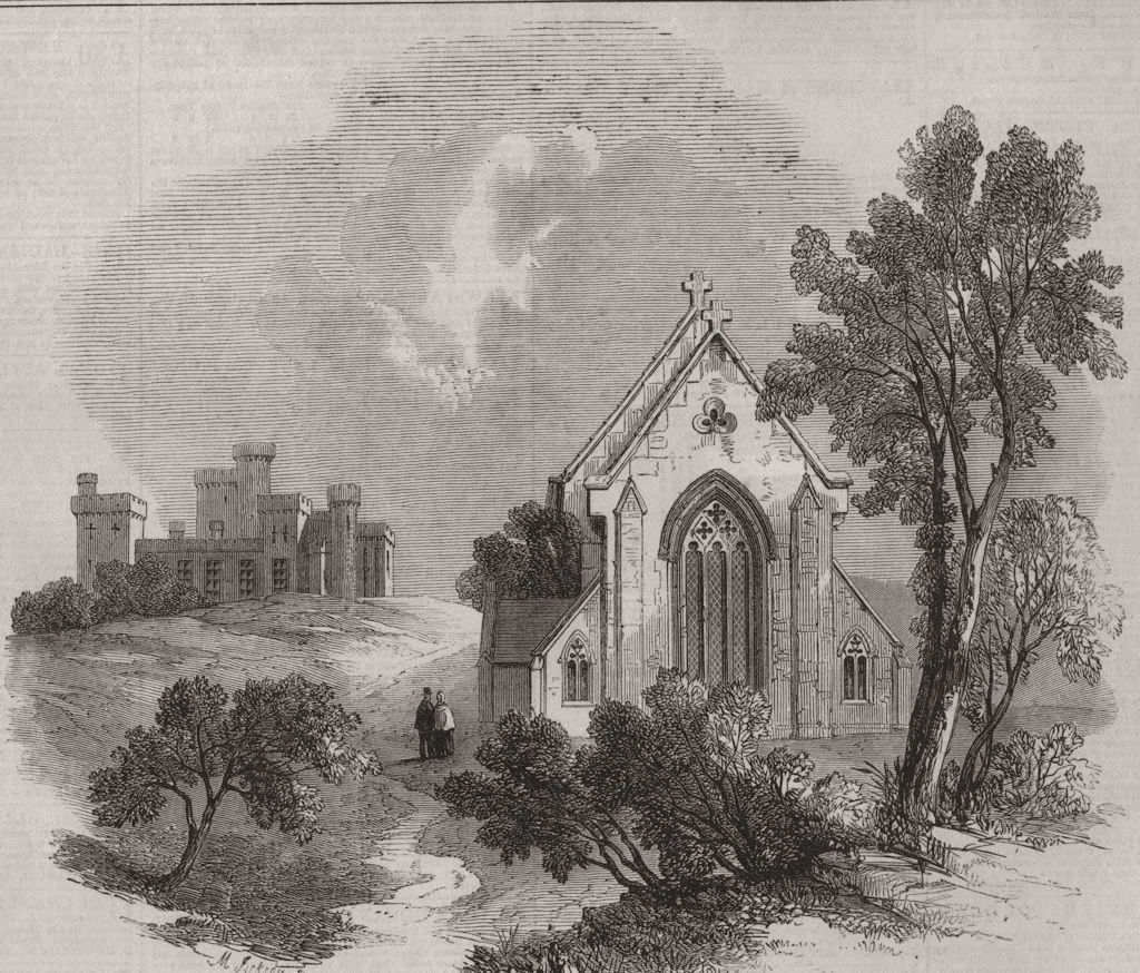 CANNES. Protestant Church. France 1859 old antique vintage print picture