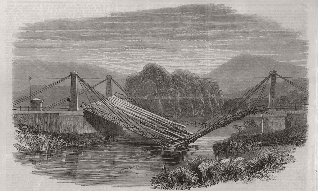 Associate Product NATAL. Wreck of the Victoria Bridge. South Africa 1866 old antique print
