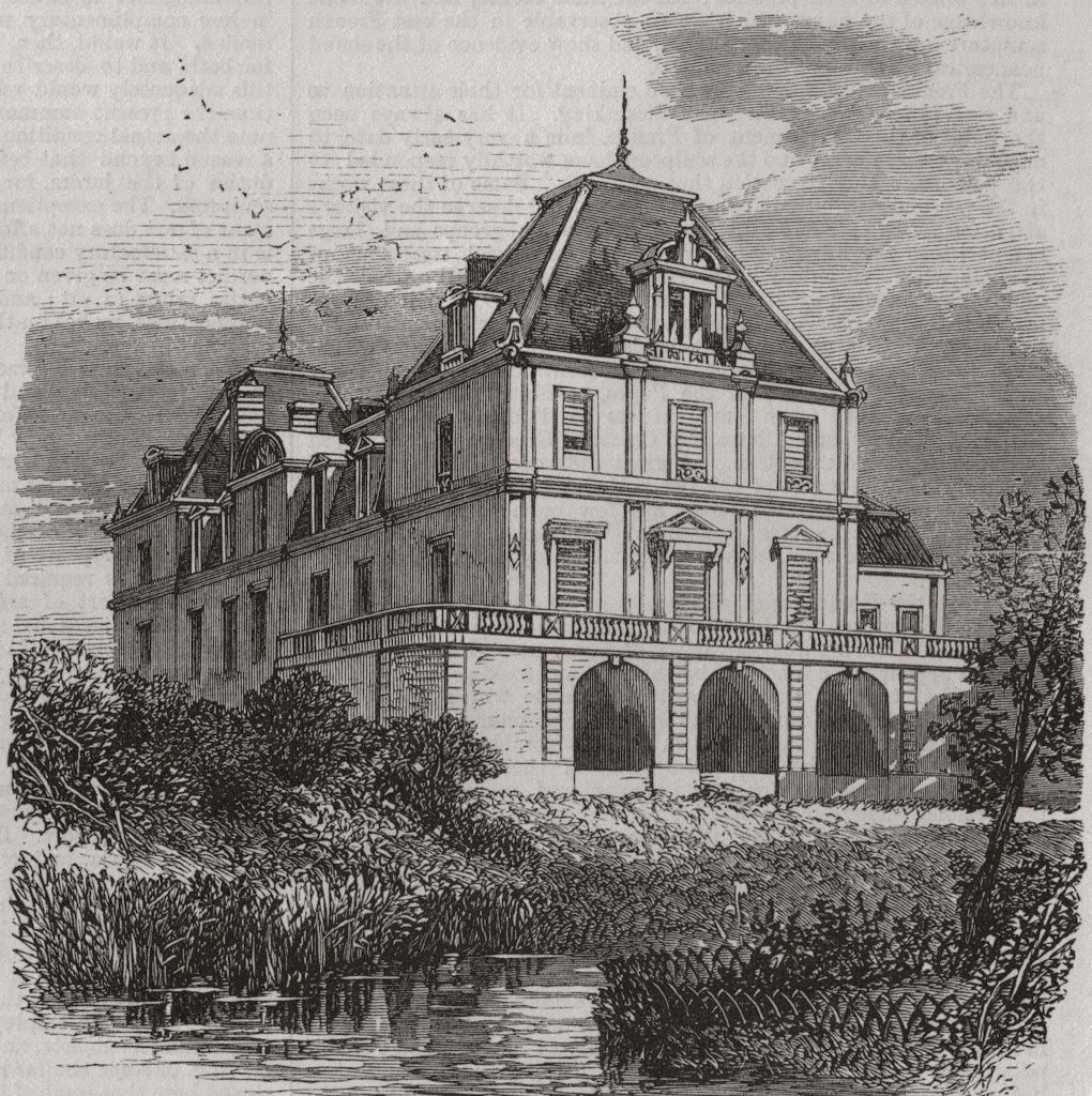 FRANCE. Chateau Meursault, Burgundy (Class 73)  1867 old antique print picture