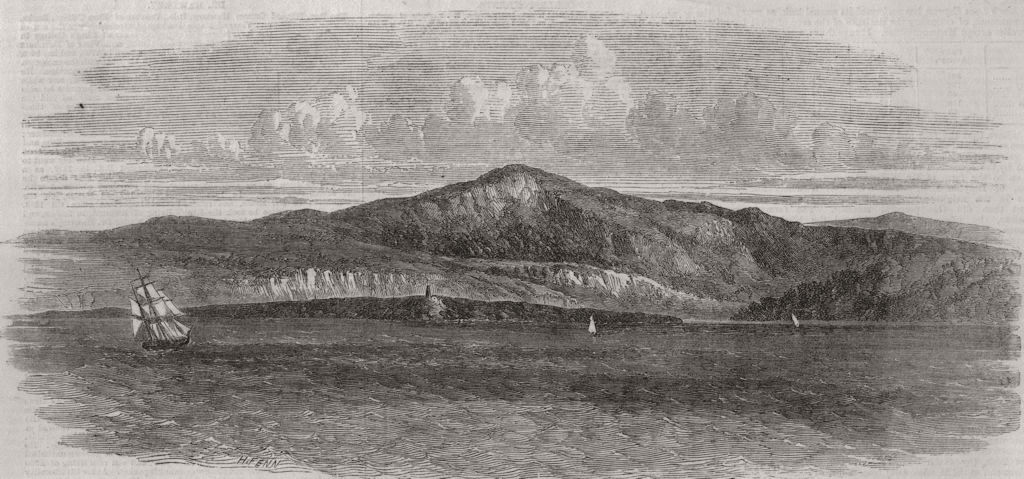 CANADA. Bic island, St Lawrence River 1862 old antique vintage print picture