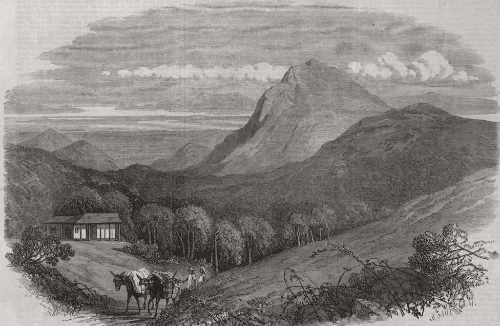 Associate Product RIO DE JANEIRO. View of the bay, from the Emperor heights near Petropolis 1868
