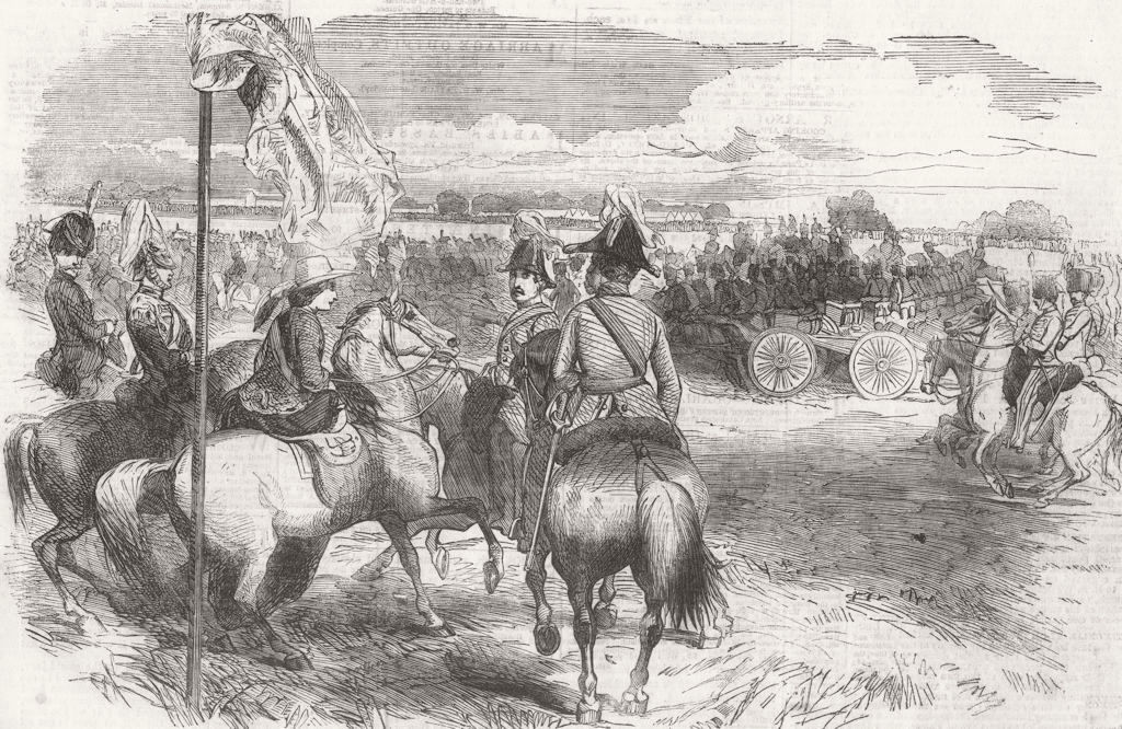 Associate Product WOOLWICH. Queen reviewing the Royal Artillery returning from the Crimea 1856