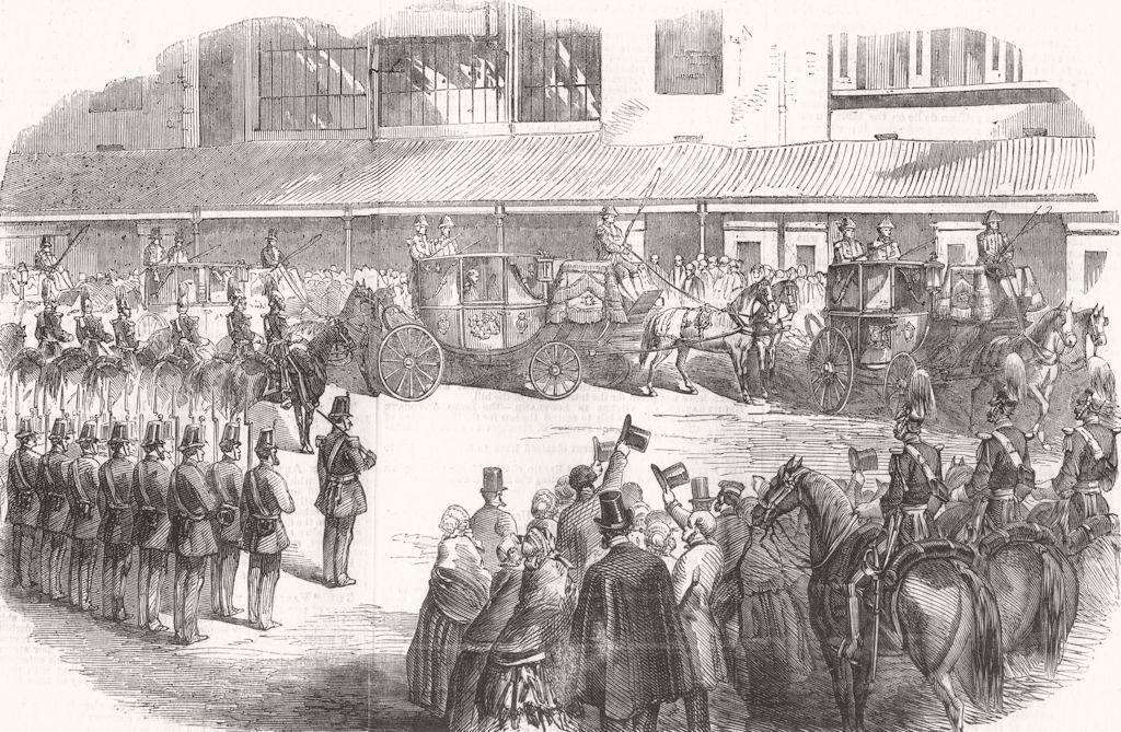 MANCHESTER. Arrival of HRH Prince Albert at the Art-Treasures Palace 1857