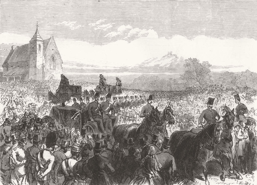 LONDON. Funeral of Sergeant Dransfield, Tower Hamlets Engineer Volunteers 1865