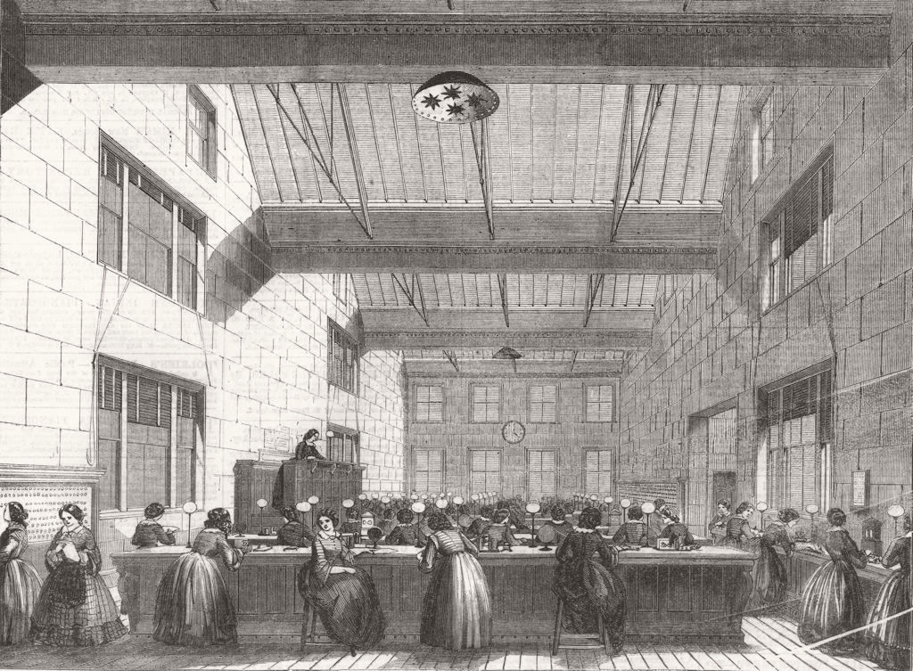 MOORGATE. Electric and International Telegraph Company offices, Bell-Alley 1859