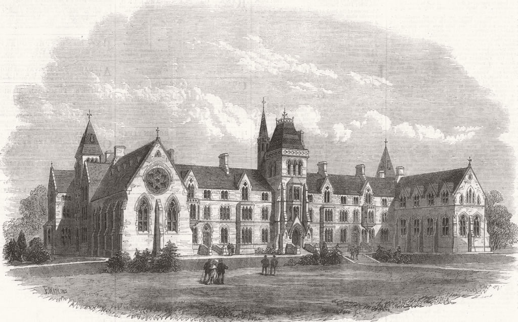 Associate Product ULSTER. New Wesleyan College, Belfast. Northern Ireland 1868 old antique print