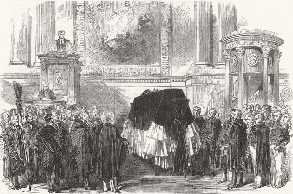 Associate Product GREENWICH HOSPITAL. Funeral of the late Sir Edward Parry, in the Chapel 1855