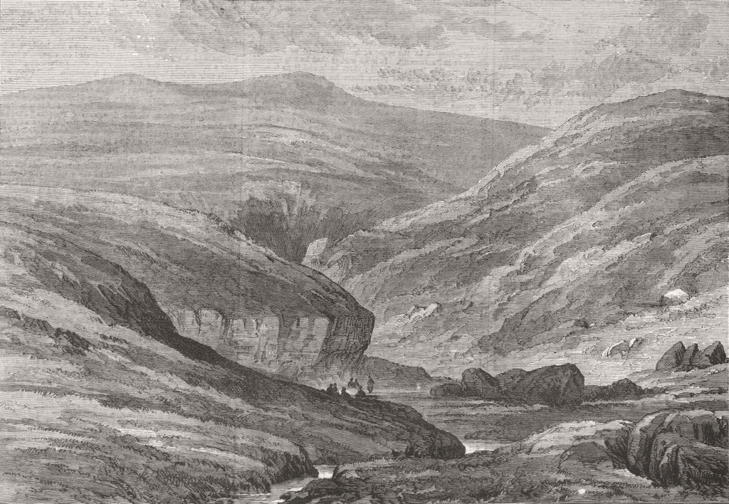 DEESIDE. The burn O'Vat, near Ballater. Scotland 1871 old antique print