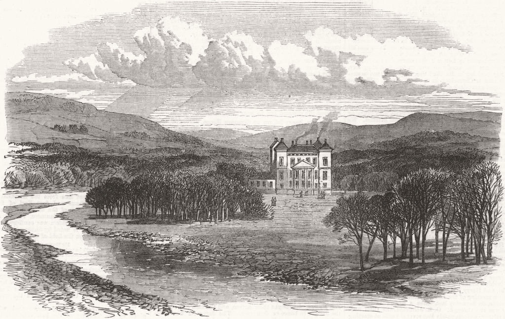 SCOTLAND. Duff House, near Banff, the seat of the Earl Of Fife 1871 old print